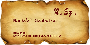 Markó Szabolcs névjegykártya